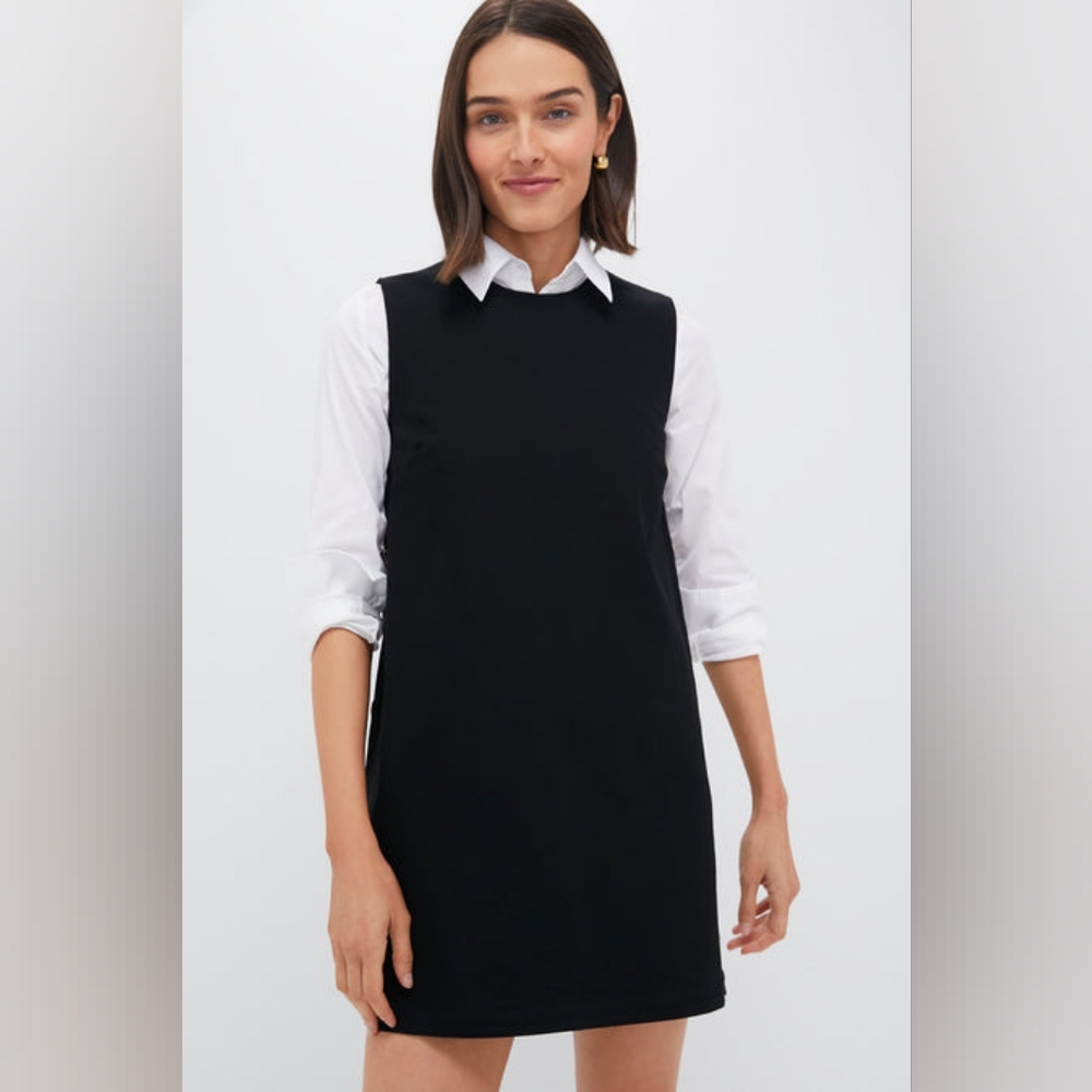 Hyacinth House Black Twill Button Bitsy Dress Size XXL